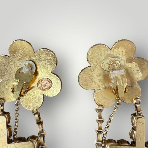 Rare Vintage Christian Lacroix Paris Statement Clip-On Earrings AS IS - Picture 16 of 16